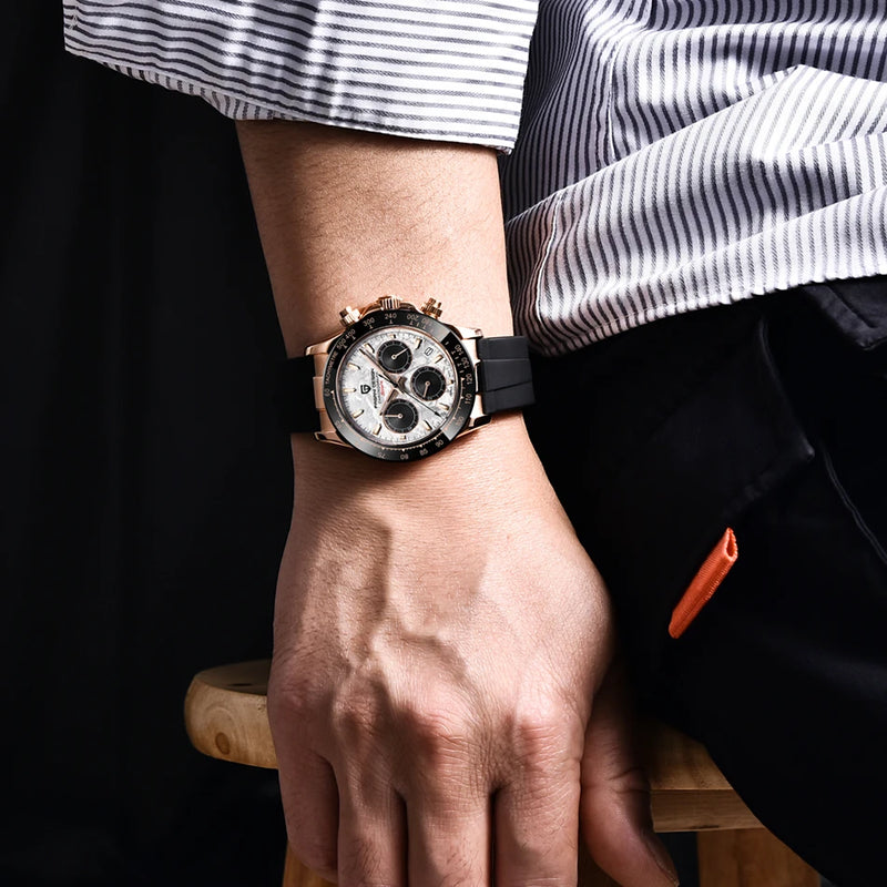 PAGANI DESIGN 40MM Chronograph Classic Luxury Men Quartz Watches Top Brand 10bar Diving Sapphire Glass Men Watches Chronograph