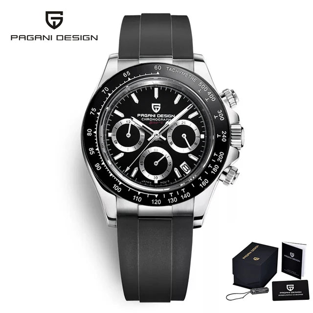 PAGANI DESIGN 40MM Chronograph Classic Luxury Men Quartz Watches Top Brand 10bar Diving Sapphire Glass Men Watches Chronograph