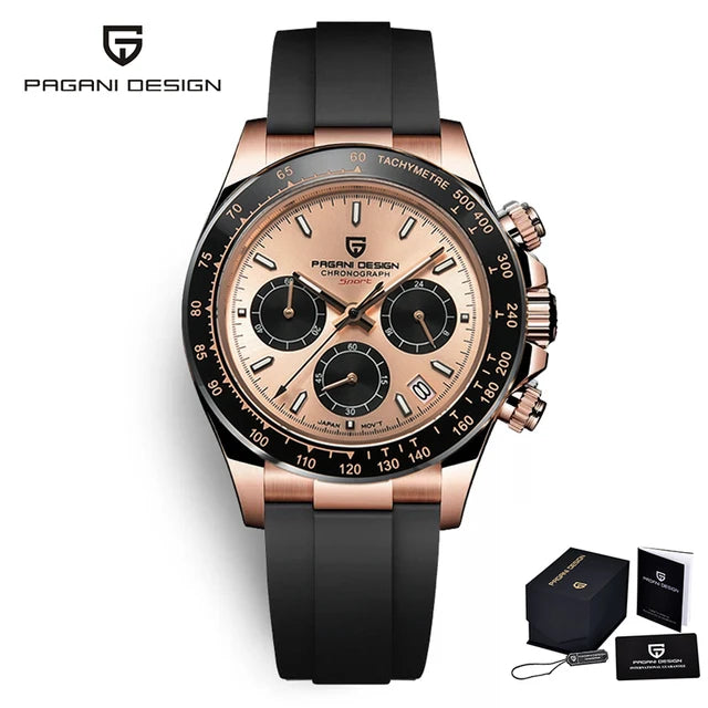 PAGANI DESIGN 40MM Chronograph Classic Luxury Men Quartz Watches Top Brand 10bar Diving Sapphire Glass Men Watches Chronograph