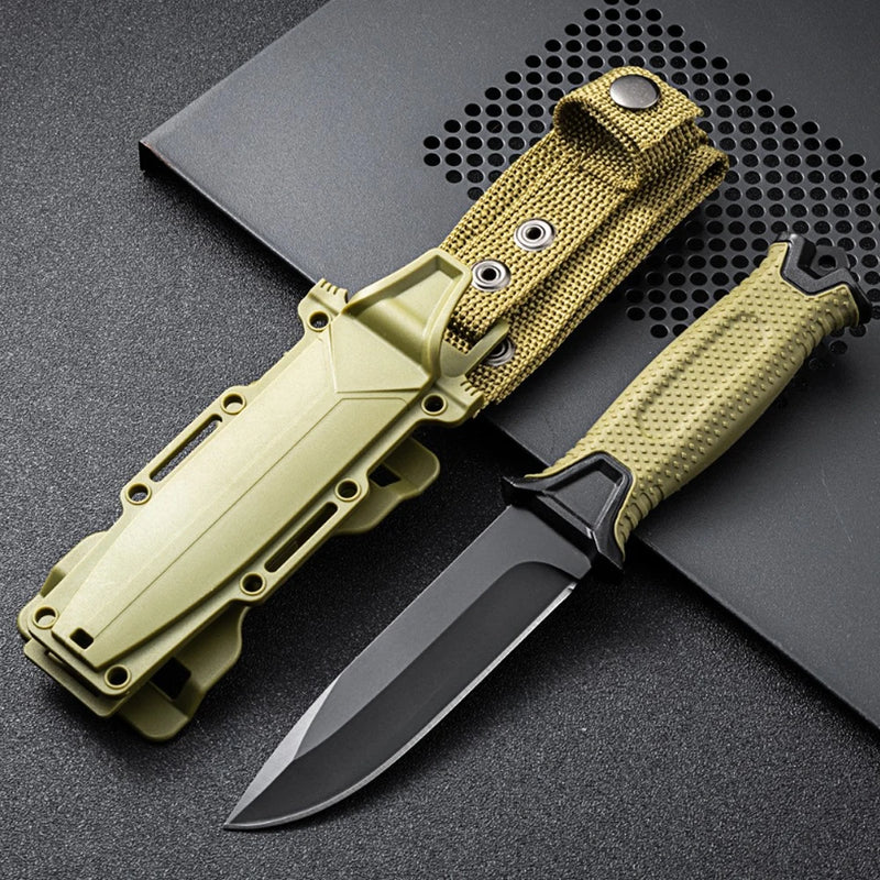 Hot Selling Stainless Steel Outdoor Survival Knife Portable Camping Pocket Knife Military Tactical Self-defense Hiking Knife