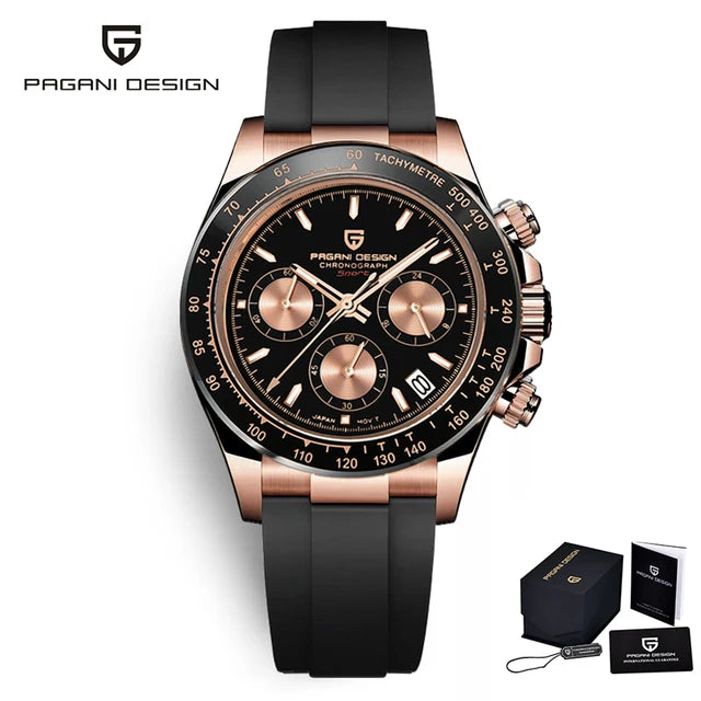 PAGANI DESIGN 40MM Chronograph Classic Luxury Men Quartz Watches Top Brand 10bar Diving Sapphire Glass Men Watches Chronograph