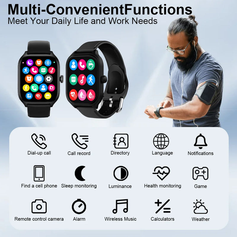 LAXASFIT H9 and H6 Smartwatch – Answer Calls, Track Calories, Heart Rate Monitoring, Blood Oxygen Monitoring, Bluetooth Smartwatch