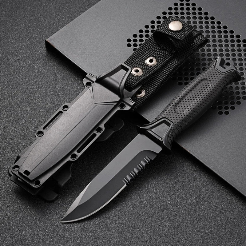 Hot Selling Stainless Steel Outdoor Survival Knife Portable Camping Pocket Knife Military Tactical Self-defense Hiking Knife